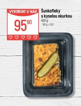 Šunkofleky s kyselou okurkou