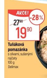 Tuňáková pomazánka s olivami, sušenými rajčaty