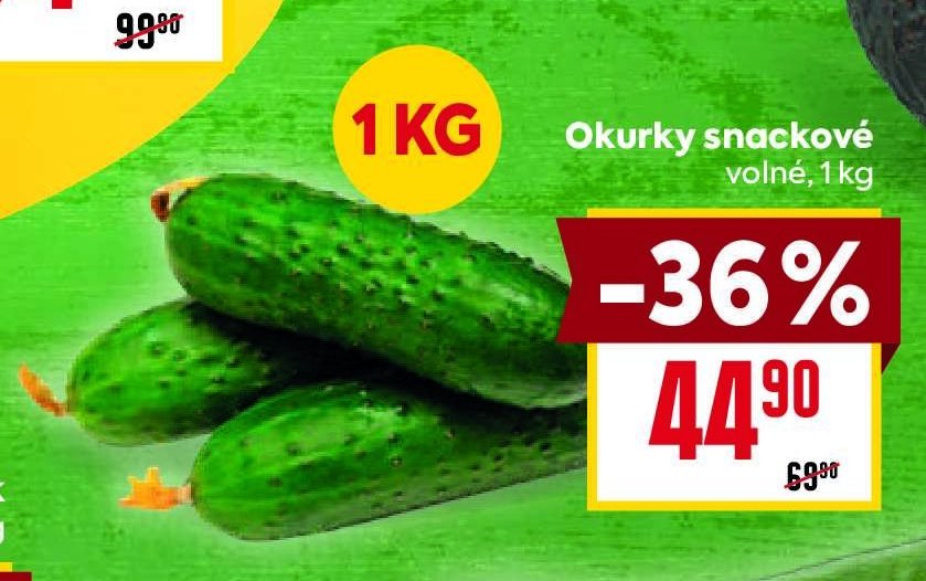 Okurky snackové volné, 1 kg - Penny Market aktualniletaky.eu