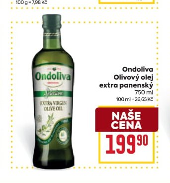 Ondoliva Olivový olej extra panenský - BILLA aktualniletaky.eu