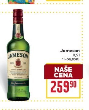 Jameson 0,5 l - BILLA aktualniletaky.eu