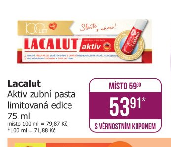 Lacalut Aktiv zubní pasta limitovaná edice 75 ml - Teta drogerie aktualniletaky.eu