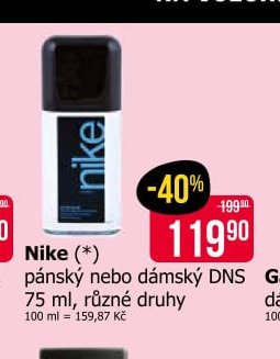 Nike (*) pánský nebo dámský DNS 75 ml - Teta drogerie aktualniletaky.eu