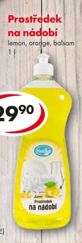 Prostředek na nádobí lemon, orange, balsam