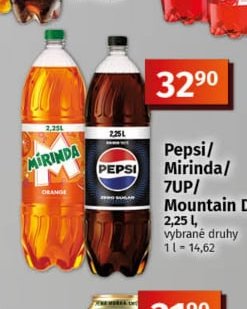 Pepsi/Mirinda/7UP/Mountain Dew 2,25 l - COOP aktualniletaky.eu