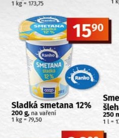 Sladká smetana 12% - COOP aktualniletaky.eu