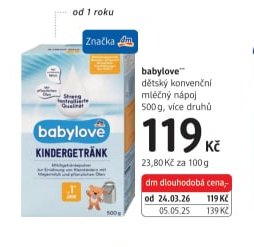 babylove dětský konvenční mléčný nápoj