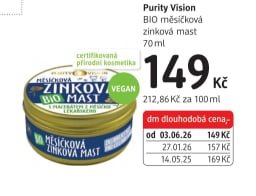 Purity Vision BIO měsíčková zinková mast