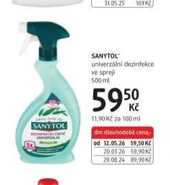 SANYTOL univerzální dezinfekce ve spreji