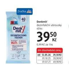 Denkmit dezinfekční ubrousky 40 ks - dm drogerie aktualniletaky.eu