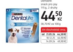 PURINA Dentalife snack pro psy 115 g, 2 druhy - dm drogerie aktualniletaky.eu