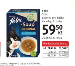 Felix Soup polévka pro kočky 6 x 48 g, 2 druhy - dm drogerie aktualniletaky.eu