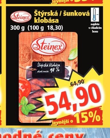 Steinex Štyrská / šunková klobása - Norma aktualniletaky.eu