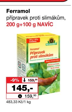 Ferramol přípravek proti slimákům 200 g + 100 g