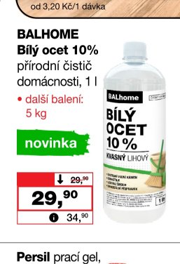 BALHOME Bílý ocet 10% přírodní čistič