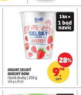Jogurt selský ovocný Boni