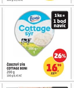 Čerstvý sýr Cottage Boni