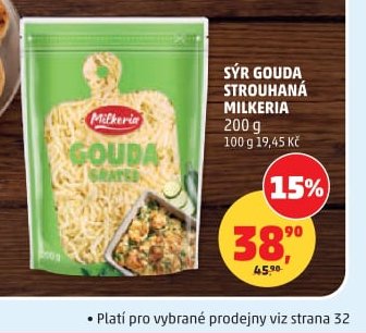 Sýr Gouda strouhaná Milkeria