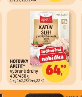 HOTOVKY APETIT vybrané druhy