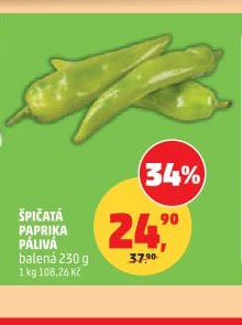 ŠPIČATÁ PAPRIKA PÁLIVÁ