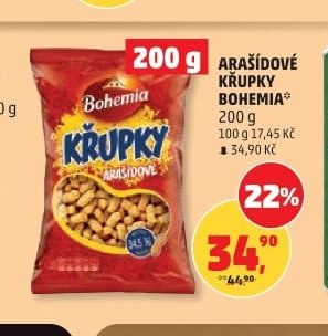 BOHEMIA ARAŠÍDOVÉ KŘUPKY