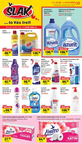 aktuální leták Šlak drogerie 22.6.2026-4.7.2026