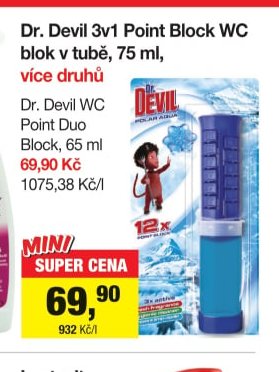 Dr. Devil 3v1 Point Block WC blok 75 ml