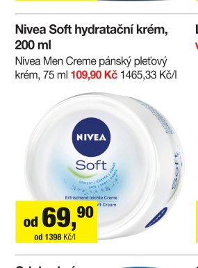 Nivea Soft hydratační krém, 200 ml