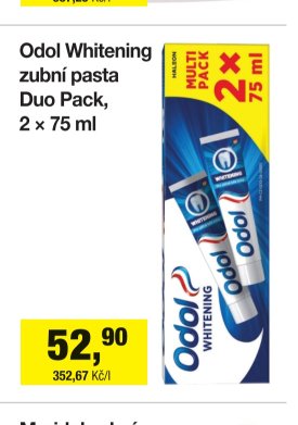 Odol Whitening zubní pasta Duo Pack, 2 x 75 ml