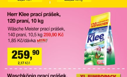 Herr Klee prací prášek, 120 praní, 10 kg