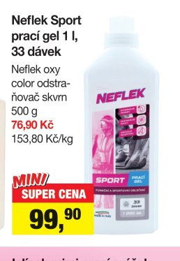 Neflek Sport prací gel 1 l, 33 dávek