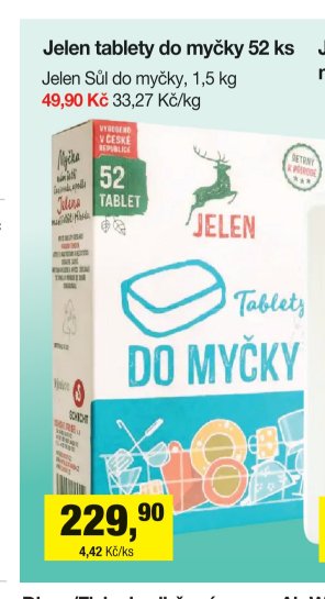 Jelen tablety do myčky 52 ks