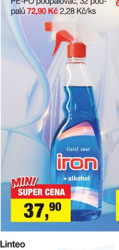 Iron čistič oken s rozprašovačem