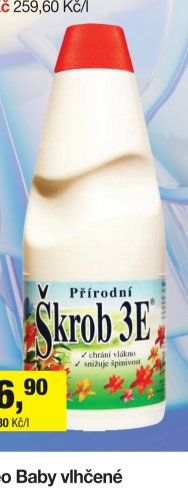 Škrob 3E bílý ke škrobení prádla