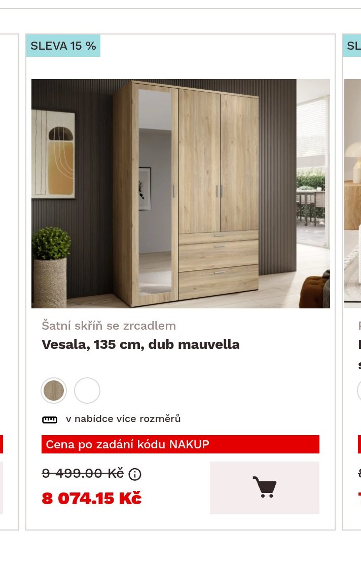 Vesala, 135 cm, dub mauvella