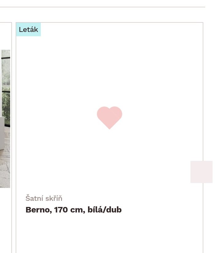 Berno, 170 cm, bílá/dub