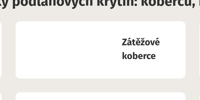 Zátěžové koberce
