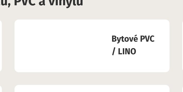 Bytové PVC / LINO