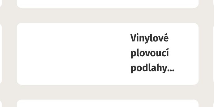 Vinylové plovoucí podlahy