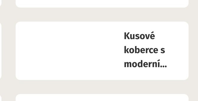 Kusové koberce s moderní