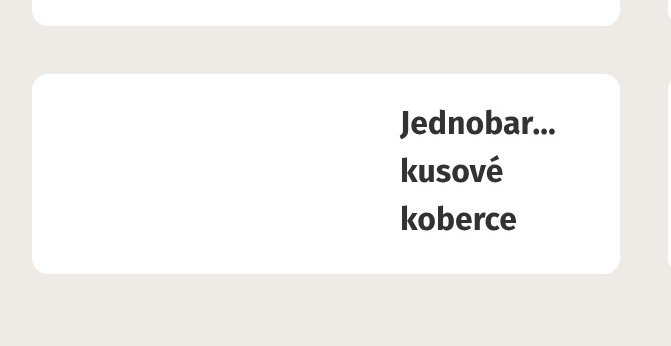 Jednobar... kusové koberce