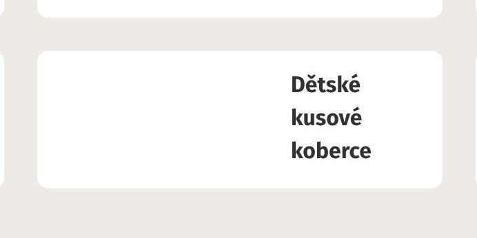Dětské kusové koberce