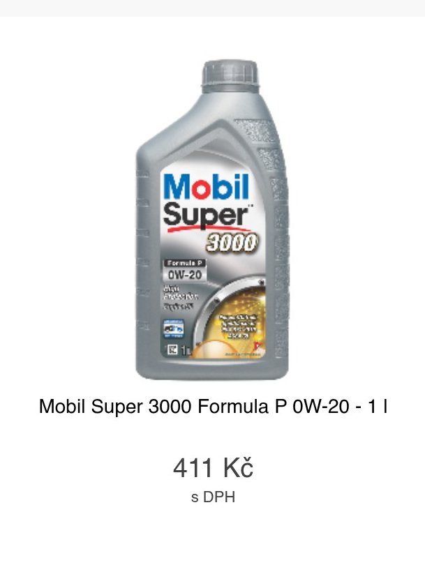 Mobil Super 3000 Formula P 0W-20 - 1 l