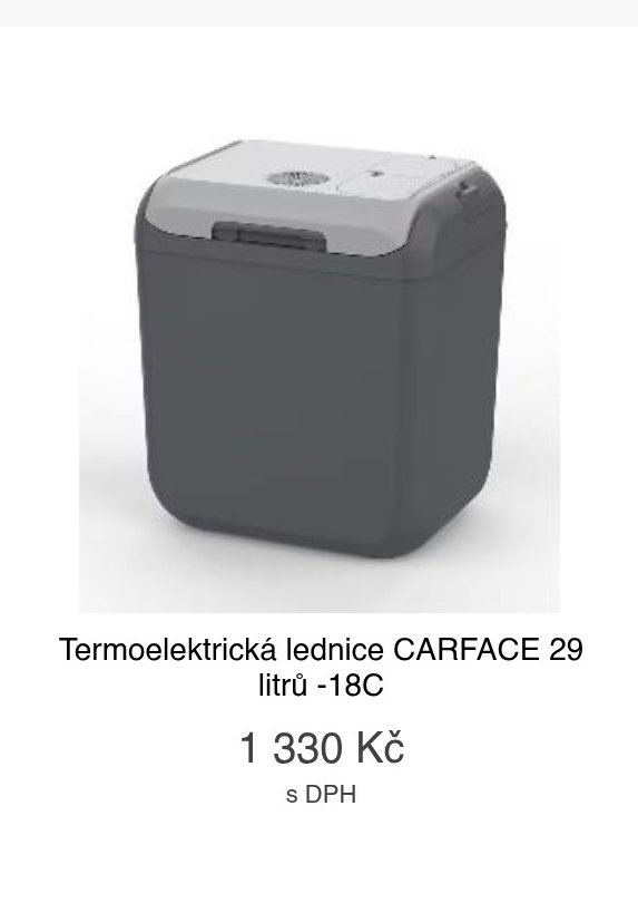 Termoelektrická lednice CARFACE 29 litrů -18C