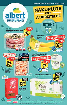 Leták Albert Albert Supermarket - Nakupujte lépe a udržitelně platný od 2026-06-17 do 2026-06-30