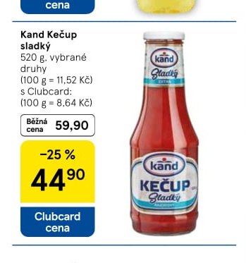 Kand Kečup sladký - Tesco aktualniletaky.eu