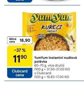 YumYum Instantní nudlová polévka - Tesco aktualniletaky.eu