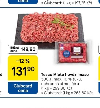Tesco Mleté hovězí maso - Tesco aktualniletaky.eu