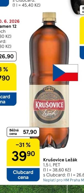 Krušovice Ležák - Tesco aktualniletaky.eu