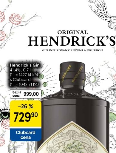 Hendrick's Gin - Tesco aktualniletaky.eu